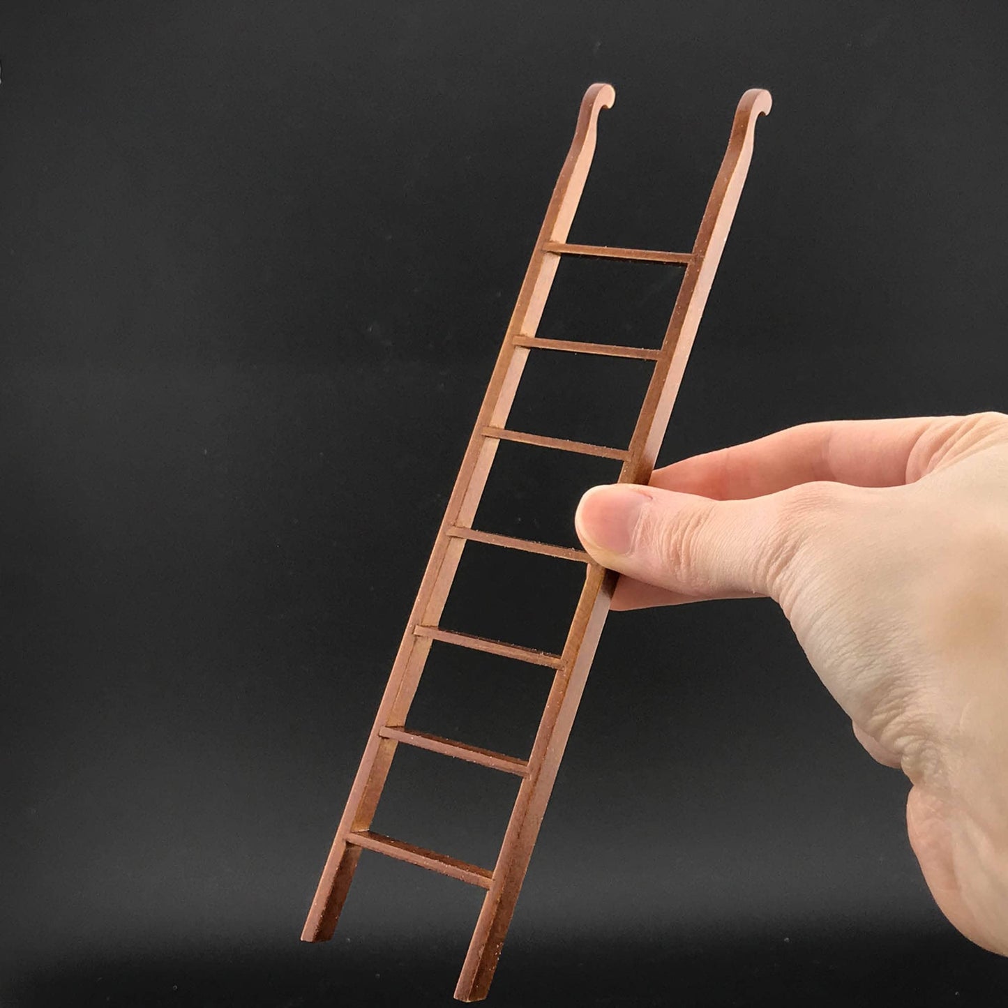 MANOR PANEL shelves shelving unit or Ladder library wall panel  WALNUT 1:12 scale dollhouse miniatures  9110 Shelf bookcase