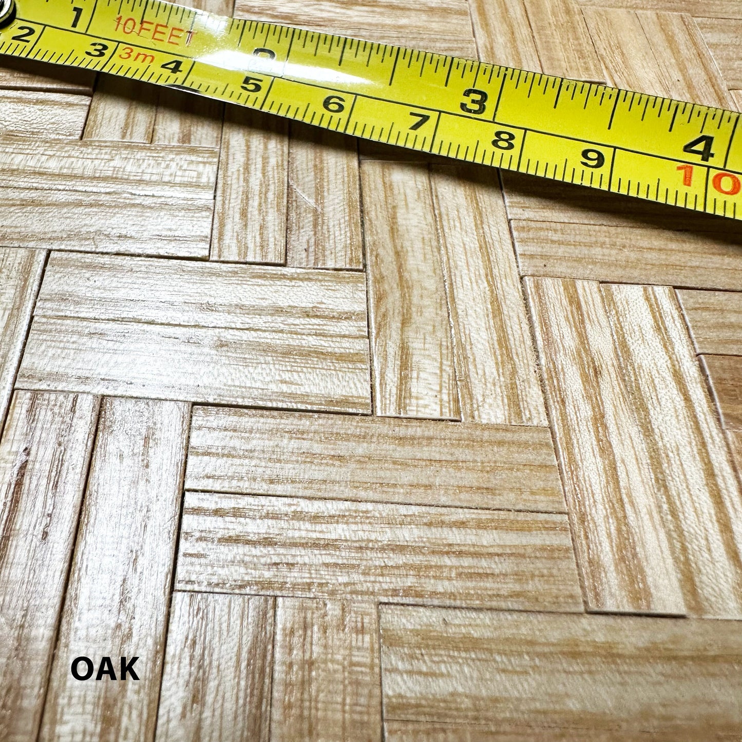 Revêtement de sol en bois dur de qualité supérieure pour maison de poupée, 50 bandes, 19,5" x 16", finition brillante, échelle 1:12