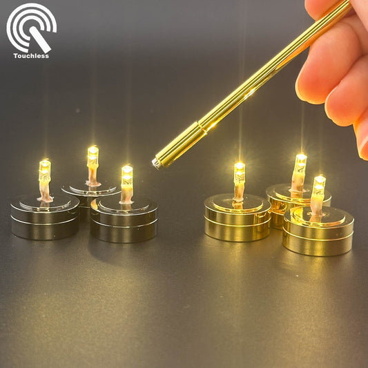 Miniature 3PCS. DIY LED Super bright baseTouchless operation with Wand 1:12 scale lamp light for dollhouse No-touch No-Switch- set of 3