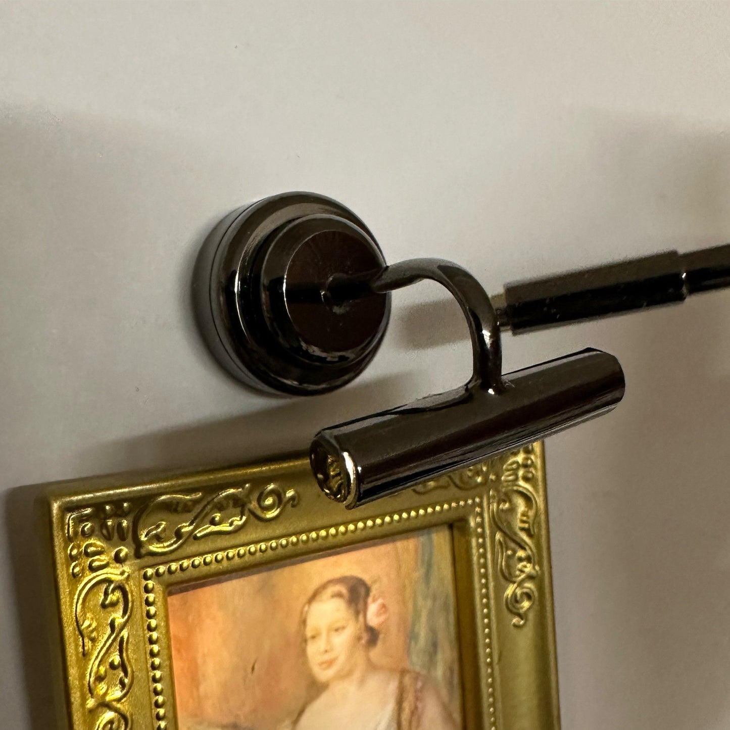 Miniature Touchless operation sensor with Wand 1:12  Wall picture art lamp light LED Dollhouse No-touch No-Switch Stick Fairy Magic