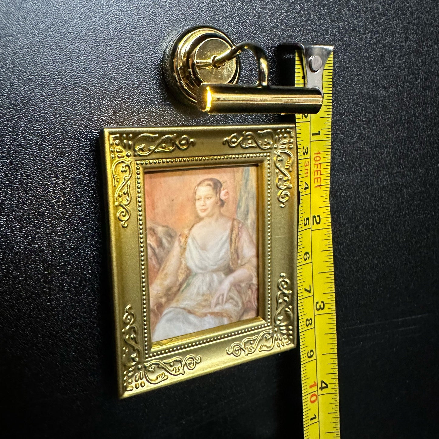 Miniature Touchless operation sensor with Wand 1:12  Wall picture art lamp light LED Dollhouse No-touch No-Switch Stick Fairy Magic