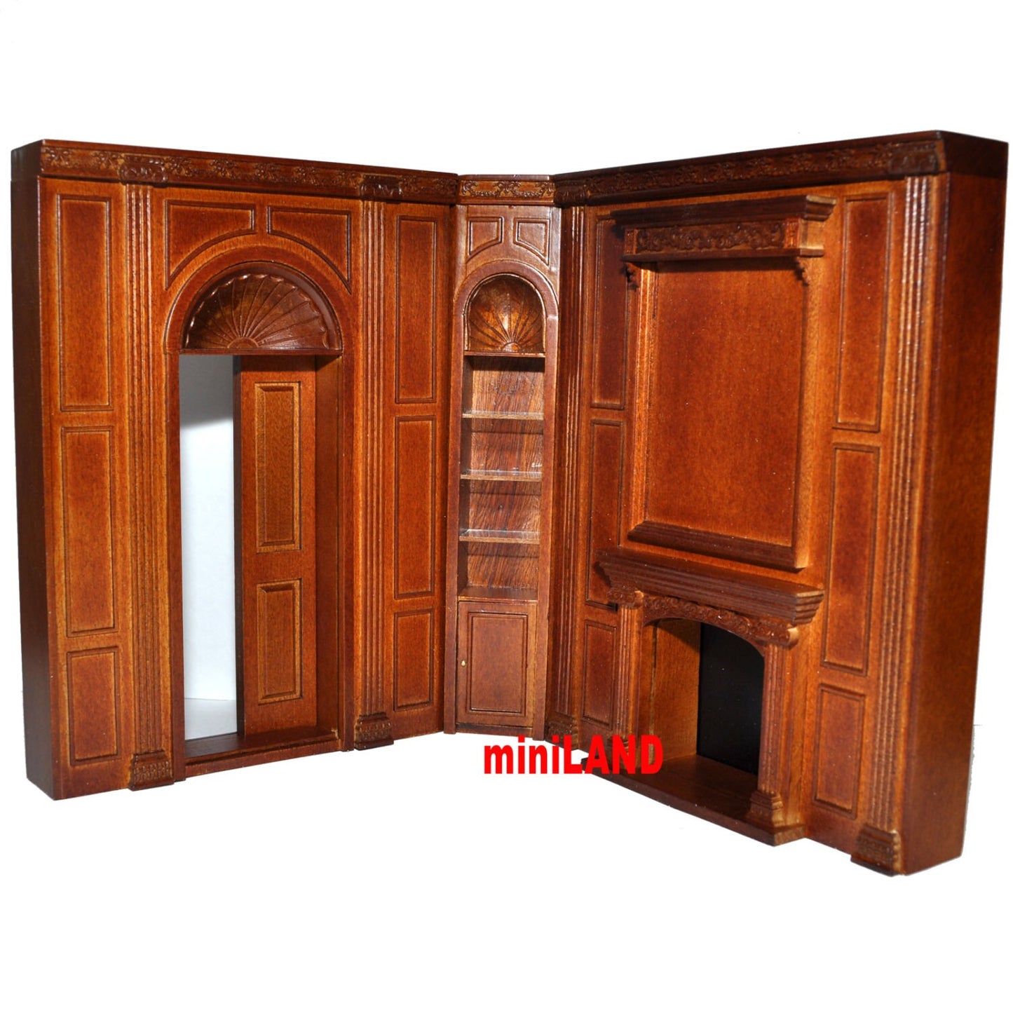 Meuble de porte MANOR, panneau mural miniature pour maison de poupée, 17,5 cm de large, échelle 1:12