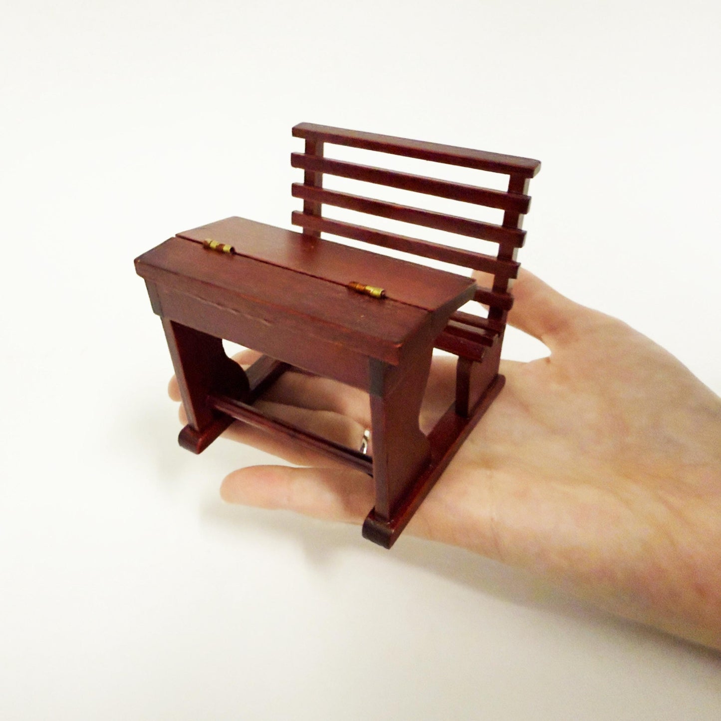 Miniature time school desk table for 1:12 dollhouse