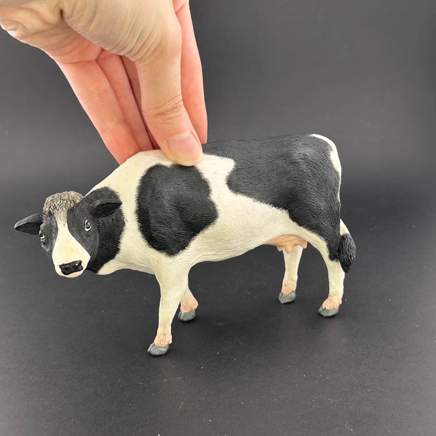 A cow or bull in an accurate 1:12 scale for dollhouses miniature farm Polyresin with a realistic finish (one unit)
