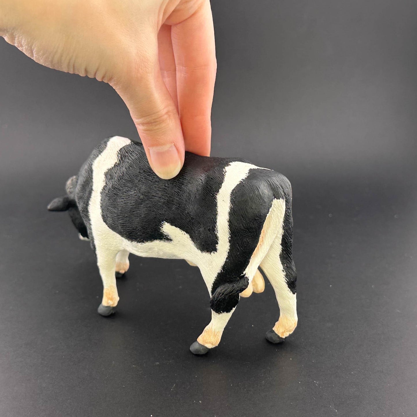 A cow or bull in an accurate 1:12 scale for dollhouses miniature farm Polyresin with a realistic finish (one unit)