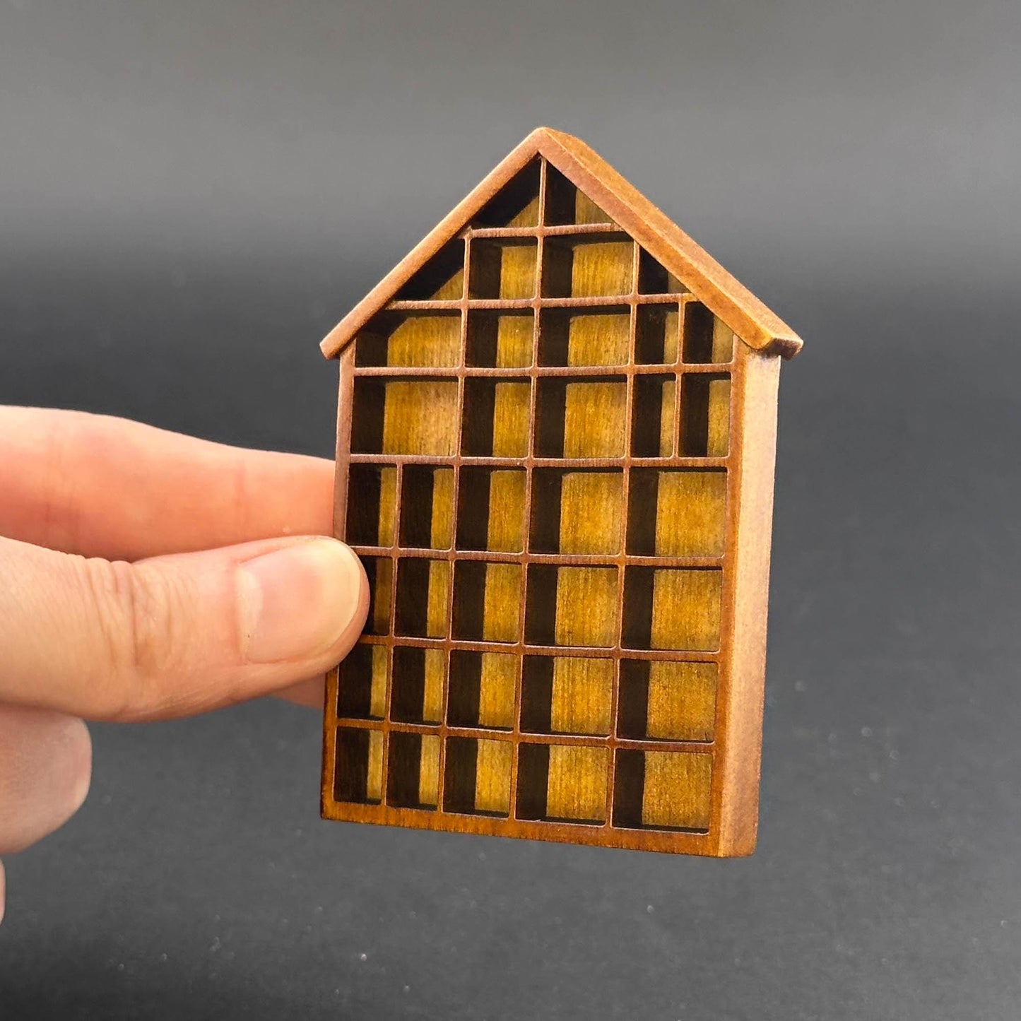 Miniature house Shadowbox Trinket Organizer or Shelf Miniature Shadow Box for 1:12 dollhouse