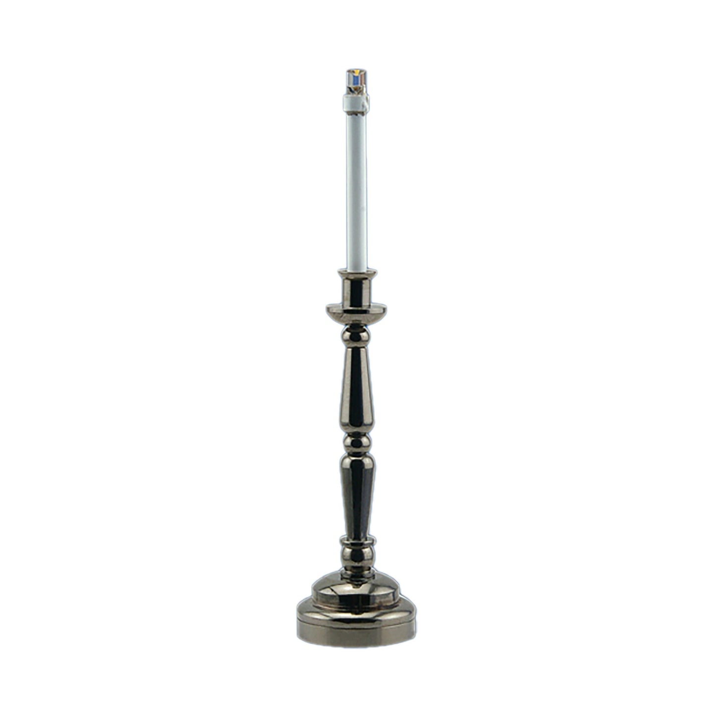 Gunmetal black Candlestick lamp LED Super bright with On/off switch for 1:6 dollhouse miniature candle stick candle