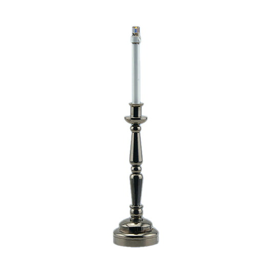 Gunmetal black Candlestick lamp LED Super bright with On/off switch for 1:6 dollhouse miniature candle stick candle