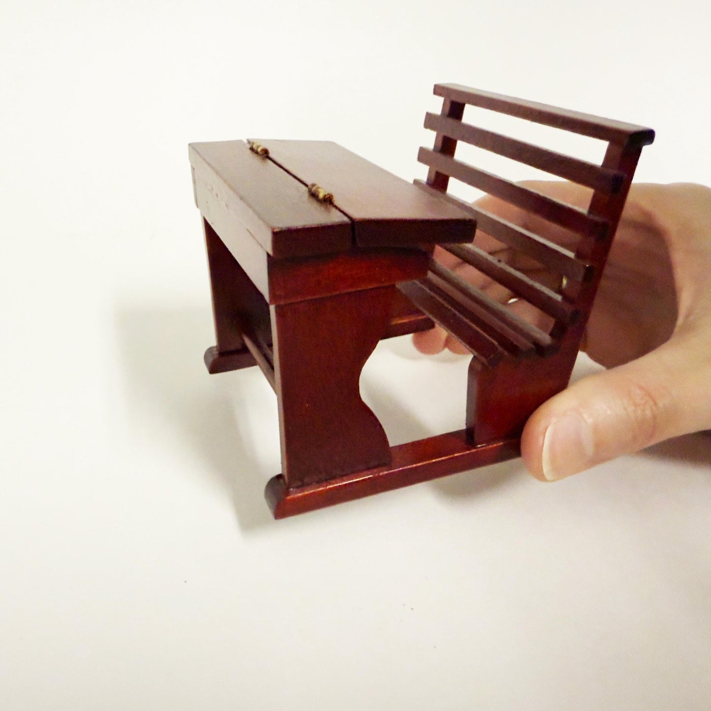 Miniature time school desk table for 1:12 dollhouse