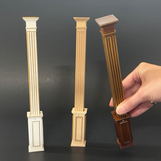 Miniature Quality Square column fit ceiling height 4"-10" telescopic, wood for 1:12 dollhouse DIY