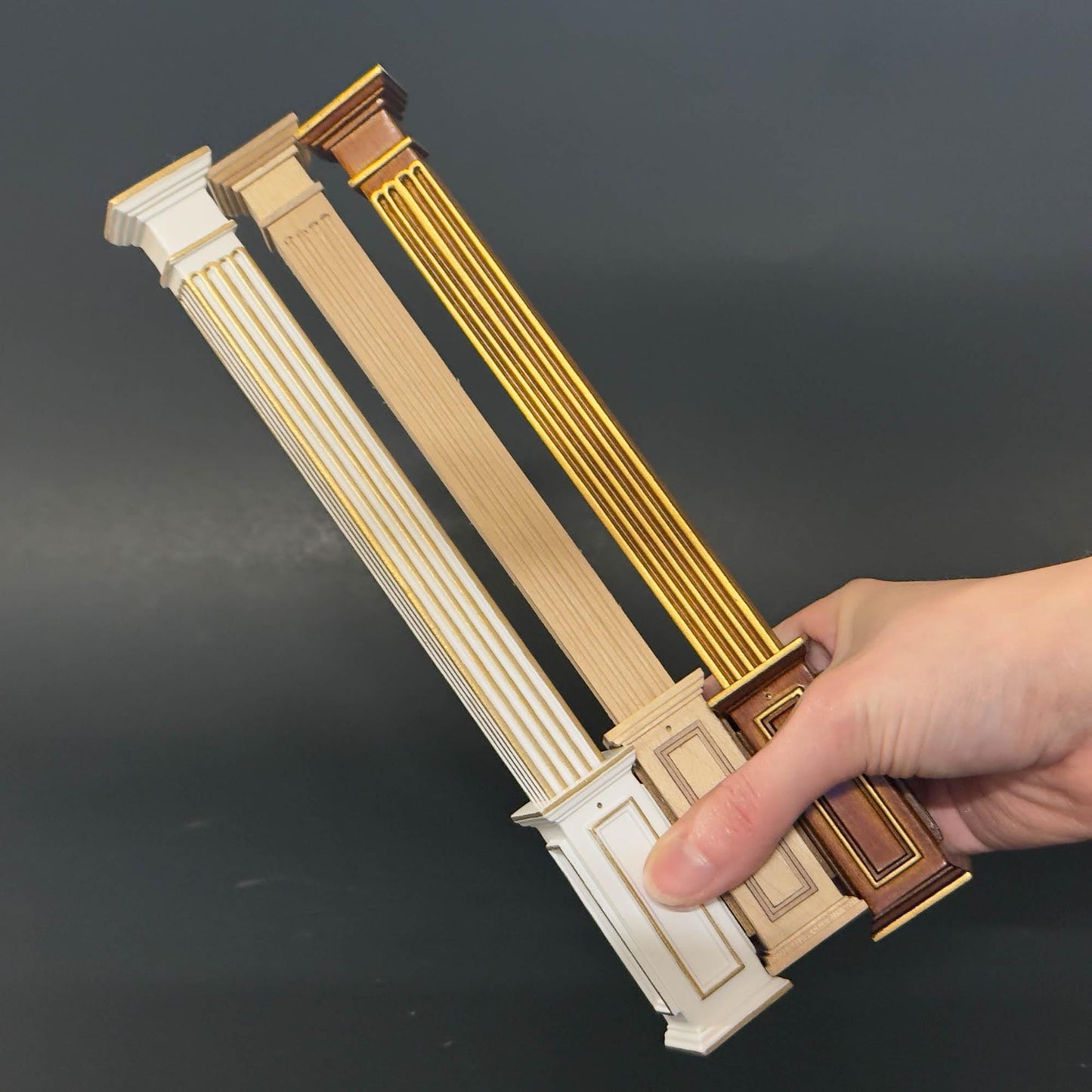 Miniature Quality Square column fit ceiling height 4"-10" telescopic, wood for 1:12 dollhouse DIY