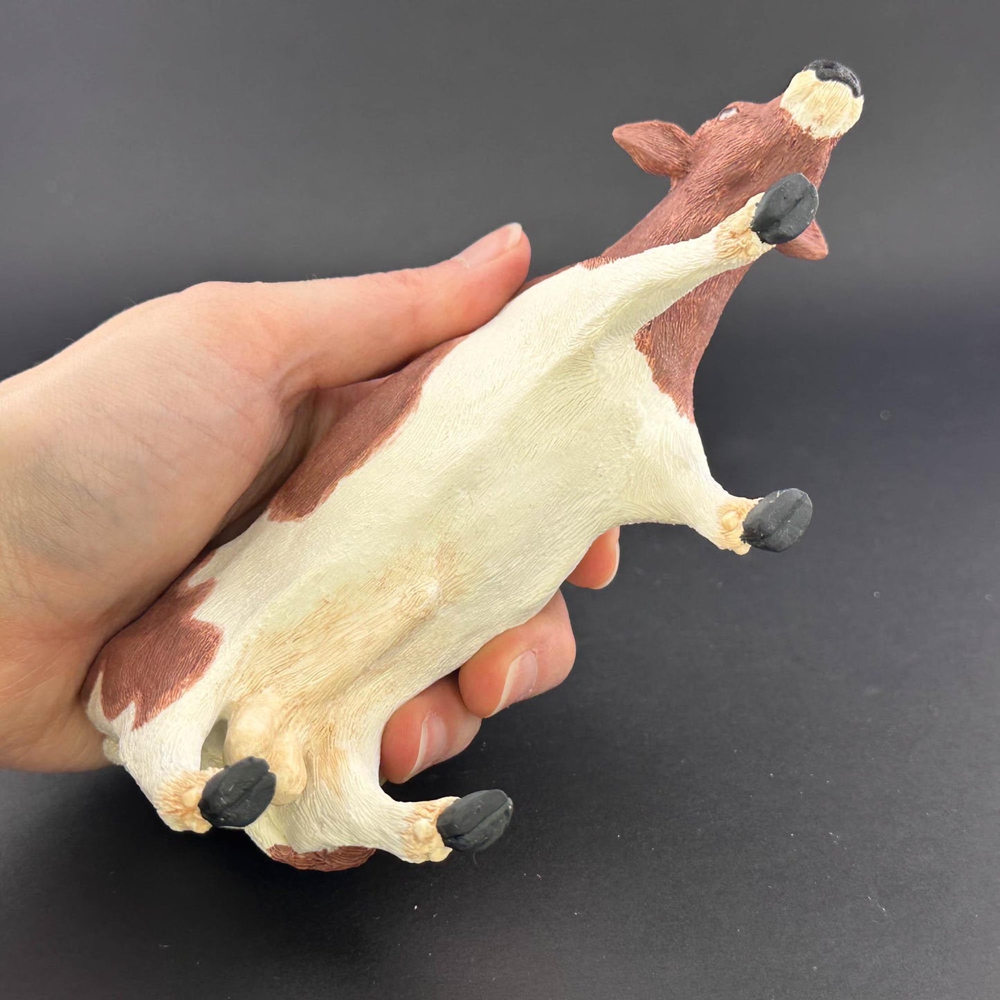 A cow or bull in an accurate 1:12 scale for dollhouses miniature farm Polyresin with a realistic finish (one unit)