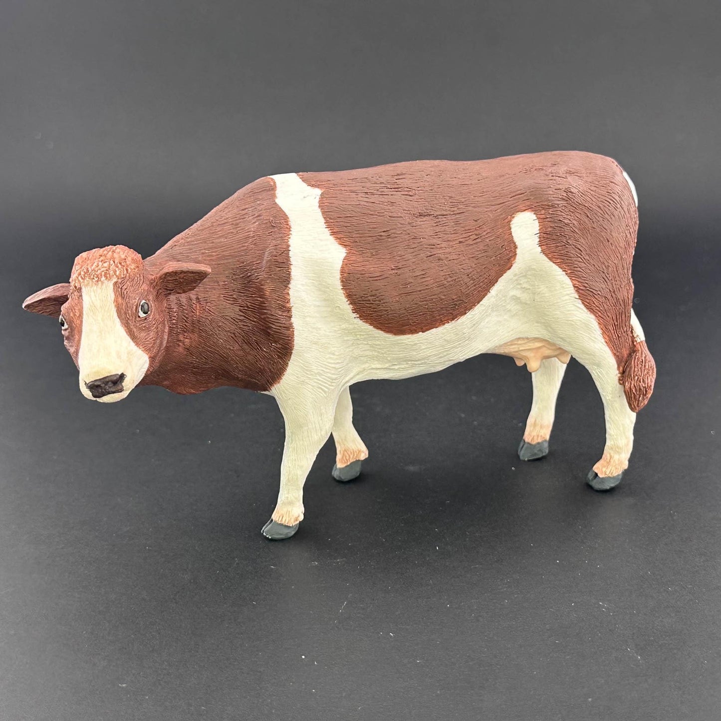 A cow or bull in an accurate 1:12 scale for dollhouses miniature farm Polyresin with a realistic finish (one unit)