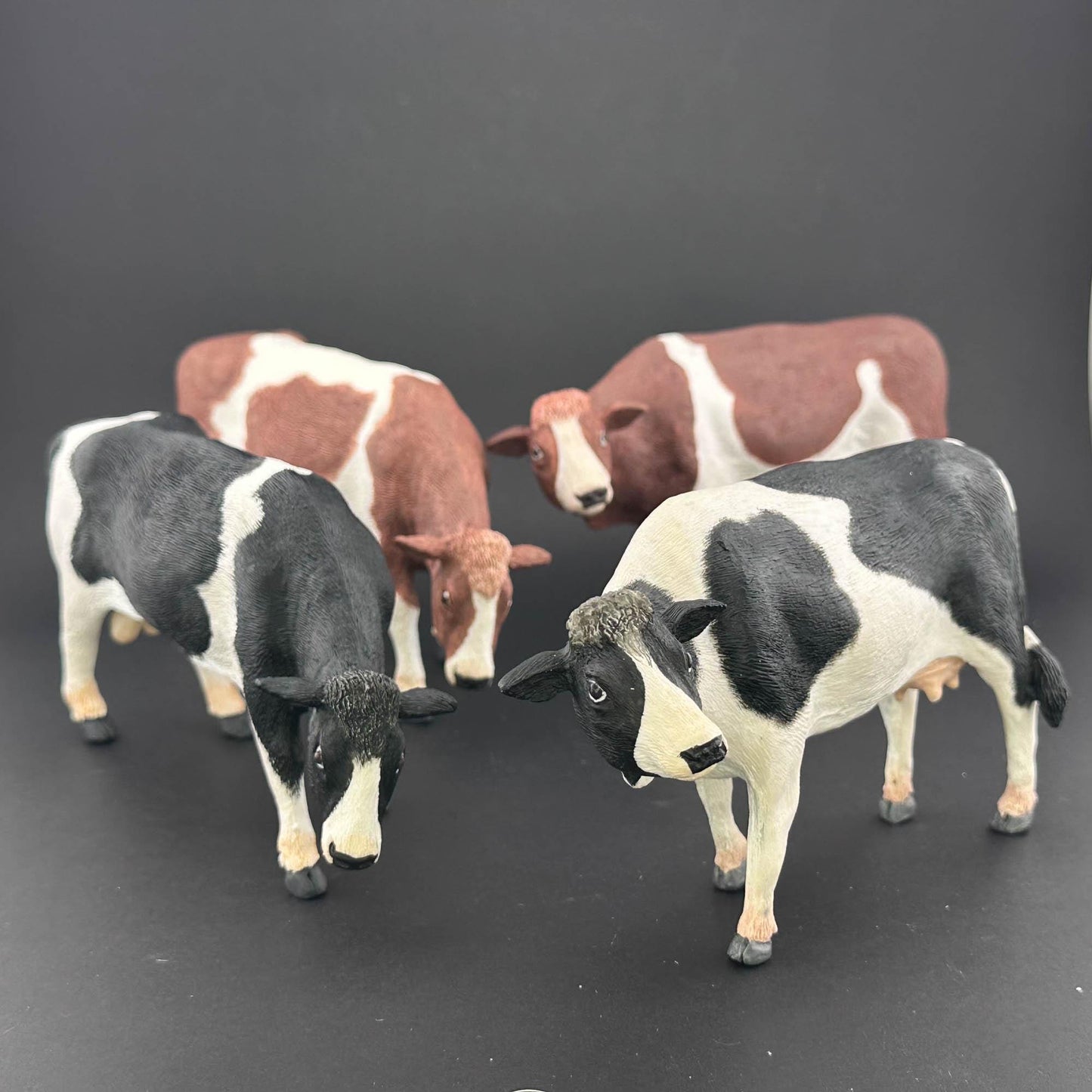 A cow or bull in an accurate 1:12 scale for dollhouses miniature farm Polyresin with a realistic finish (one unit)