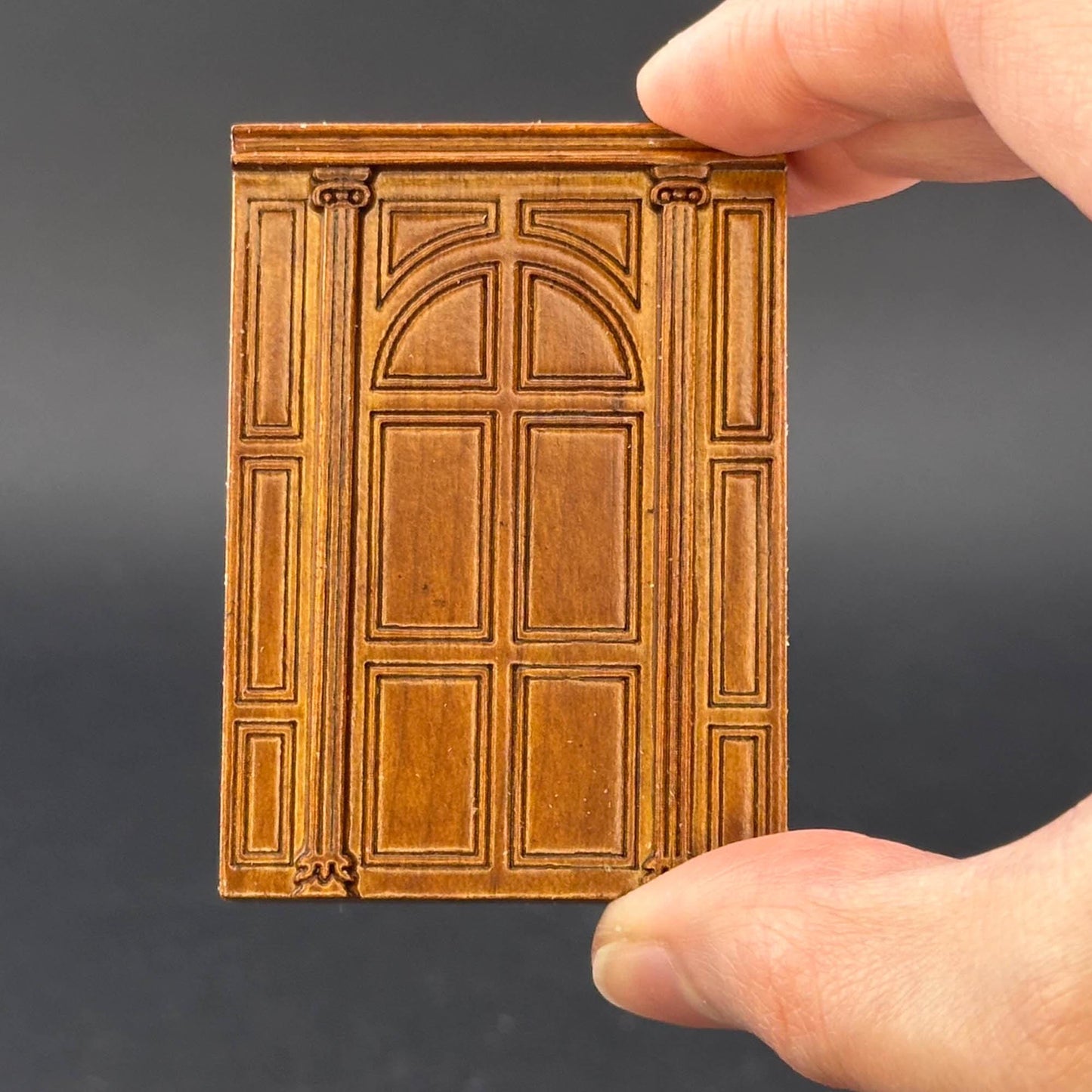 1:48 scale wall panels handcrafted wood  quarter scale  WALNUT 1/48 Top Quality dollhouse miniature shelves fireplace door window