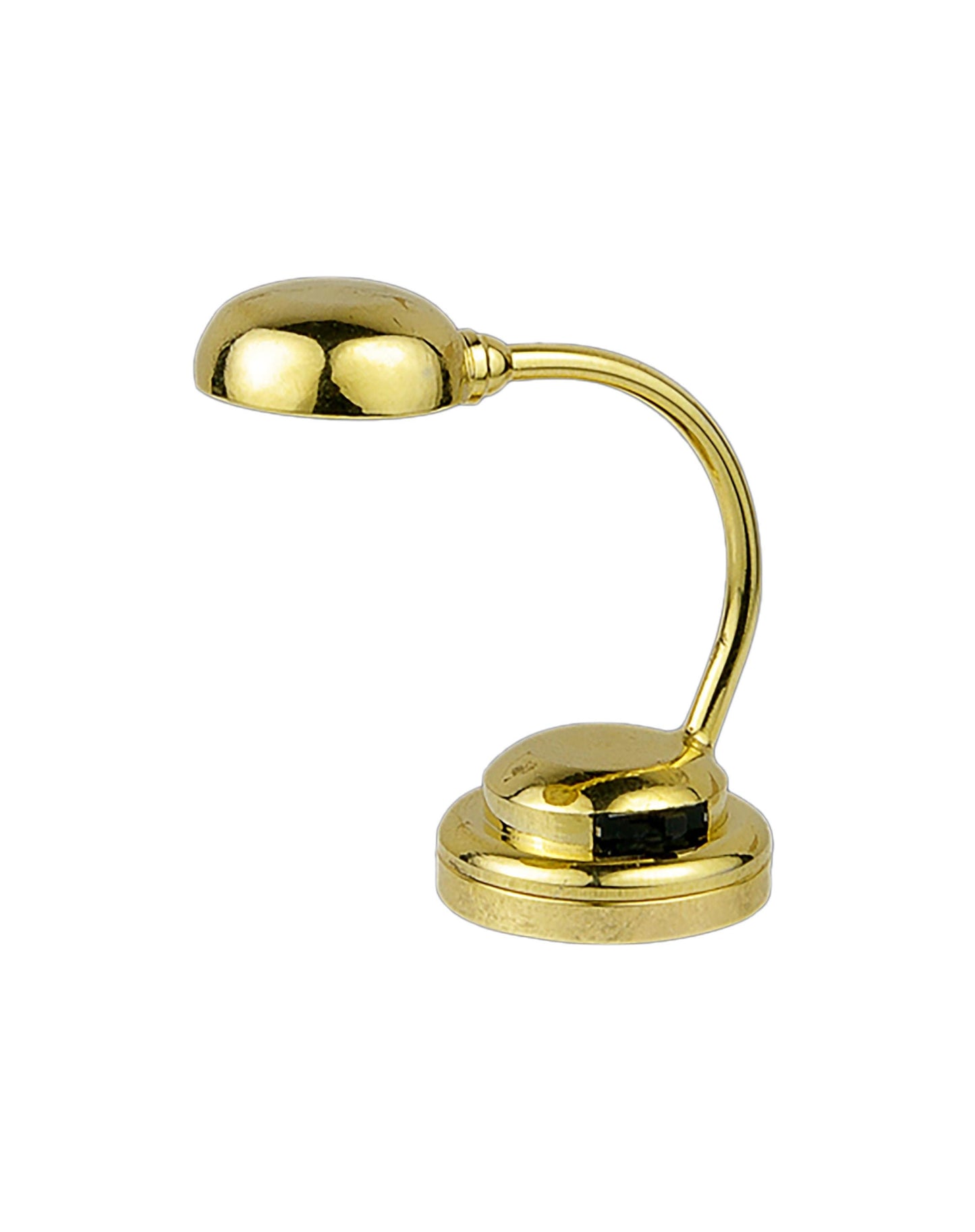 BRASS Modern desk lamp LED Super bright light with On/off switch for dollhouse miniature 1:12 scale