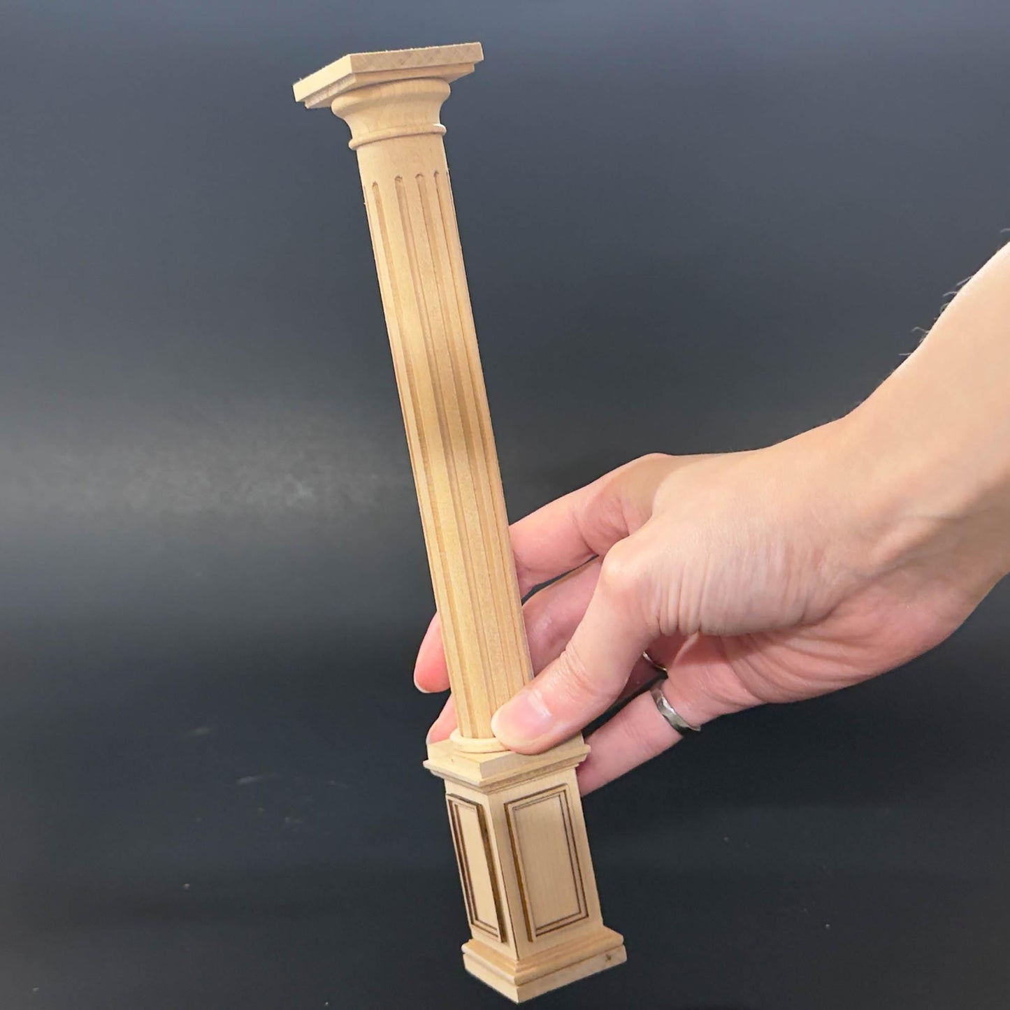 Miniature Quality round column fit ceiling height 4"-10" telescopic, wood for 1:12 dollhouse DIY
