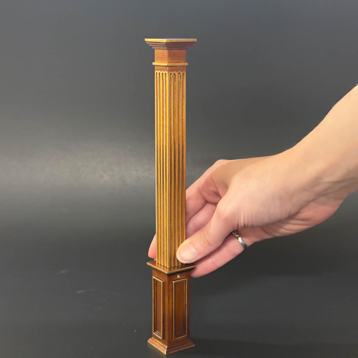 Miniature Quality Square column fit ceiling height 4"-10" telescopic, wood for 1:12 dollhouse DIY