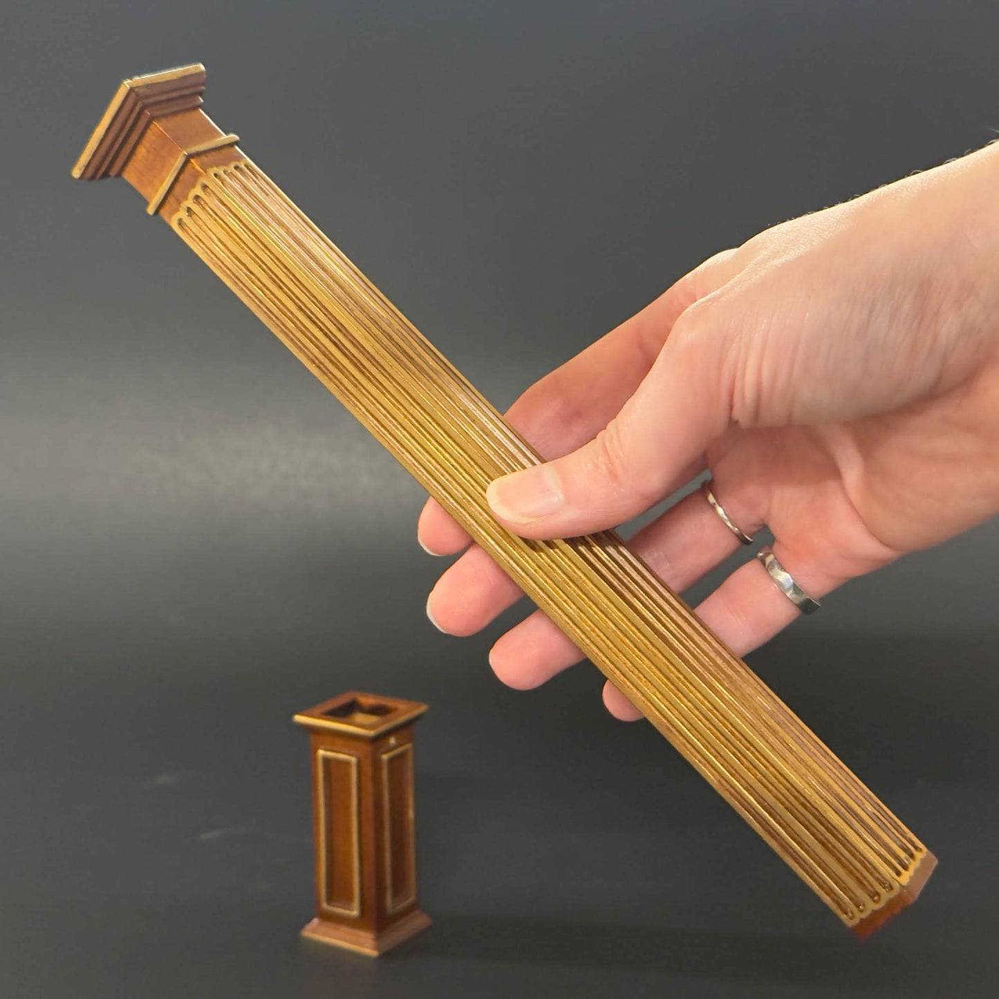 Miniature Quality Square column fit ceiling height 4"-10" telescopic, wood for 1:12 dollhouse DIY