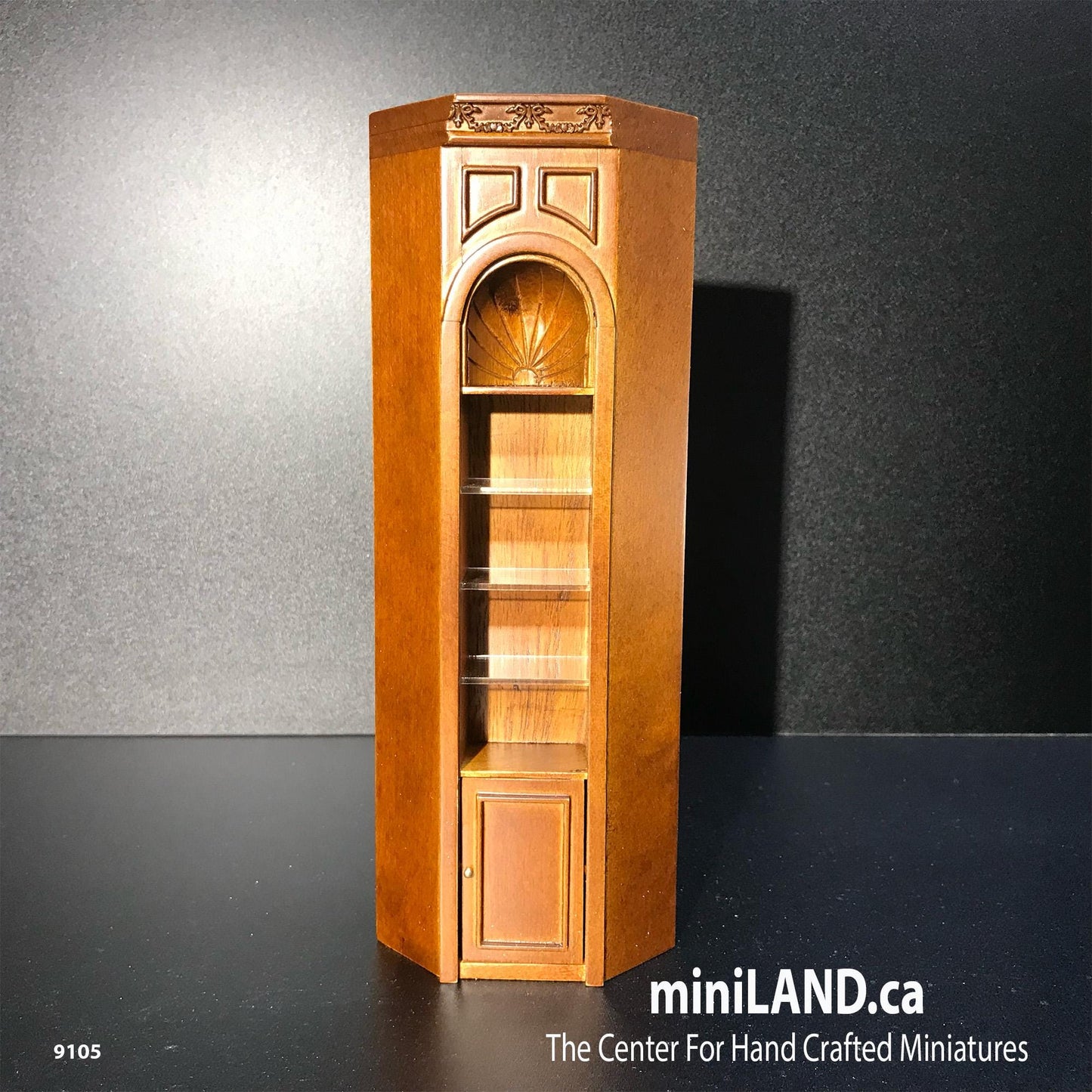 MANOR PANEL shelves shelving unit or Ladder library wall panel  WALNUT 1:12 scale dollhouse miniatures  9110 Shelf bookcase