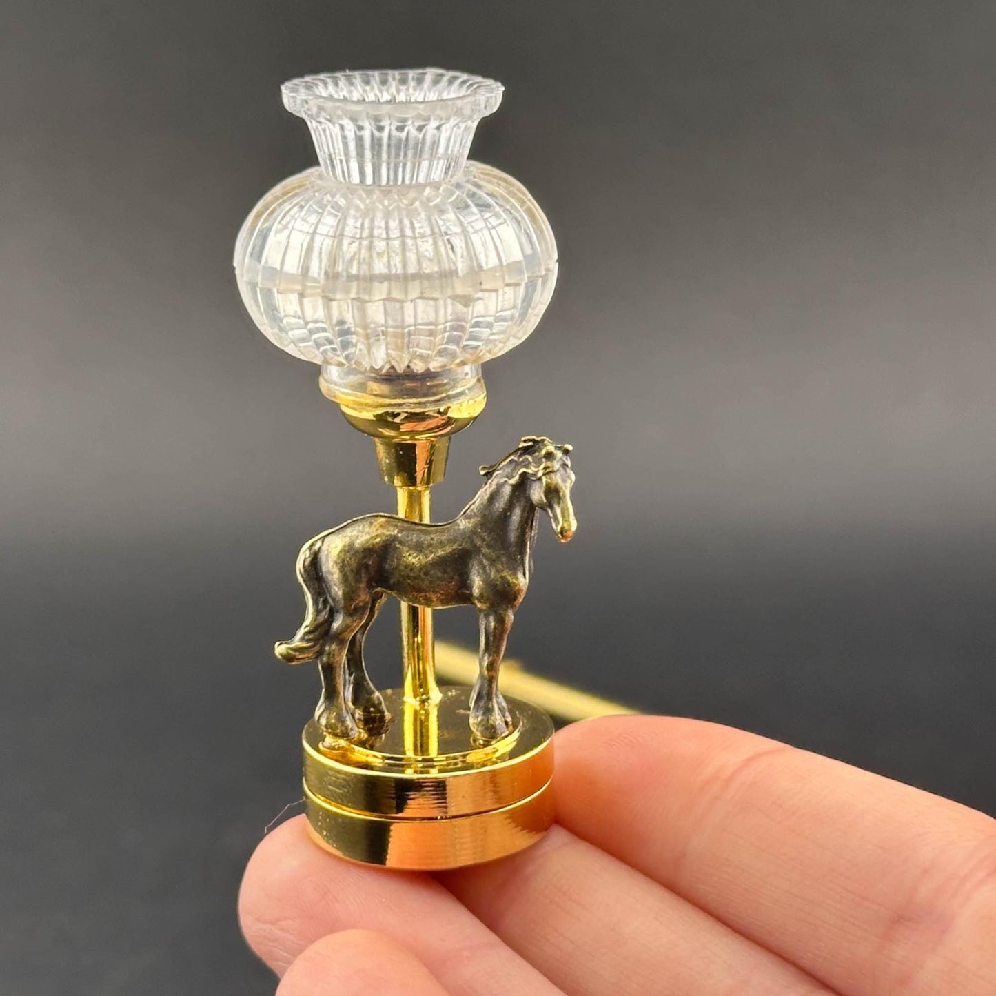Miniature Touchless operation with Wand  1:12 table lamp LED for Dollhouse No-touch No-Switch Stick Horse table light