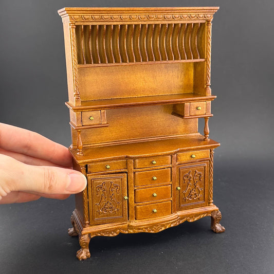 Fine Quality ornate Buffet and Hutch 1:12 scale for dollhouse miniature Y2064WN