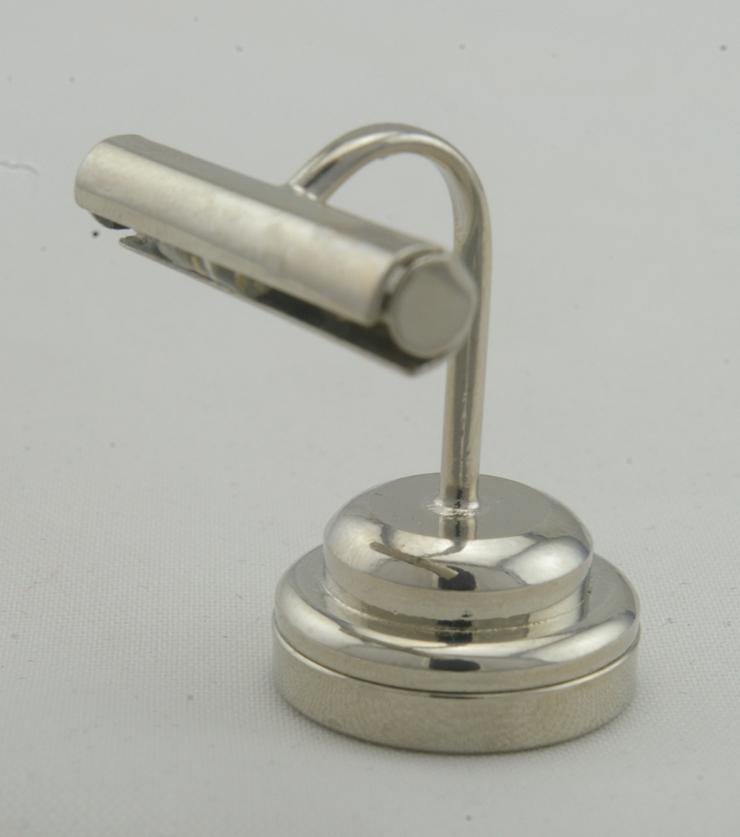 Dollhouse miniature Silver picture lamp or desk light  LED wall lamp with On/off switch 1:12 scale