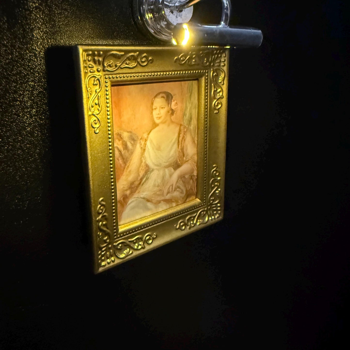 Dollhouse miniature Silver picture lamp or desk light  LED wall lamp with On/off switch 1:12 scale