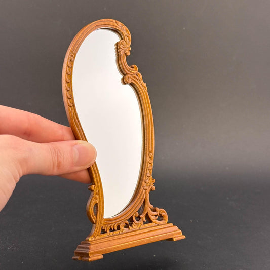 Victorian Floor mirror for dollhouse miniature 1:12 scale walnut bedroom store