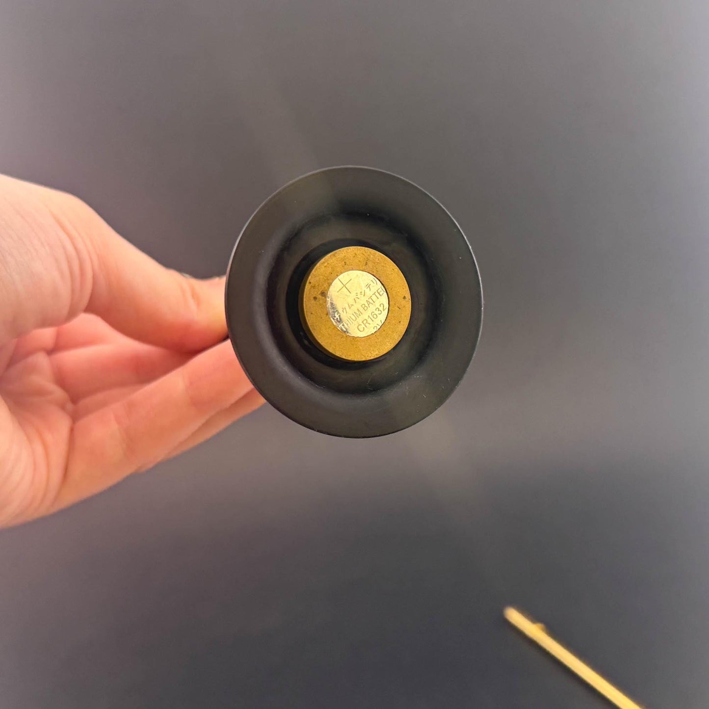Miniature 8"H  triple globes street LED LAMP Dollhouse light sensor Touchless operation 1:12 matt black with magic magnetic wand- no switch