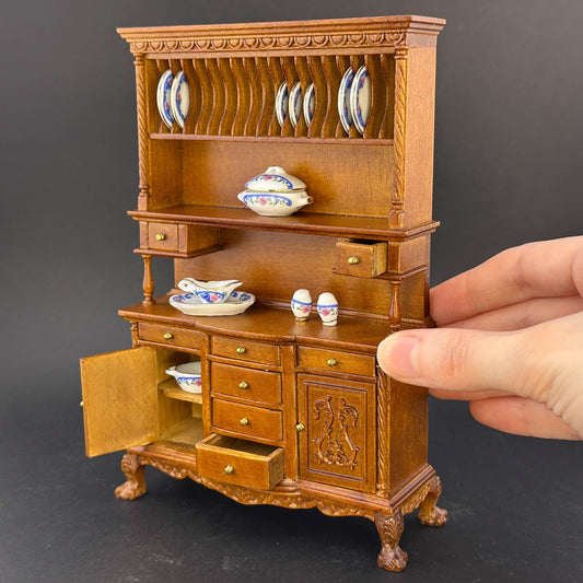 Fine Quality ornate Buffet and Hutch 1:12 scale for dollhouse miniature Y2064WN