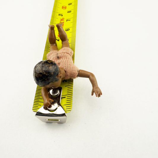 Rare 1:12 Scale Crawling Baby Doll – Dark Skin – Artisan Made by Heidi Ott, Switzerland new
