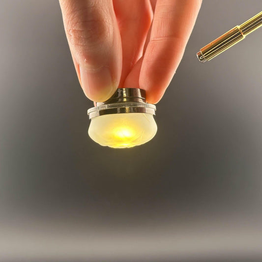 Miniature Black ceiling lamp Touchless operation with Wand frosted shade LED  1:12 scale for dollhouse No-touch No-Switch