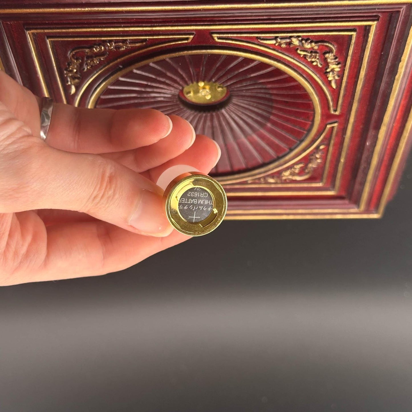 Miniature brass ceiling lamp Touchless operation with Wand frosted globe shade LED  light 1:12 scale for dollhouse No-touch No-Switch