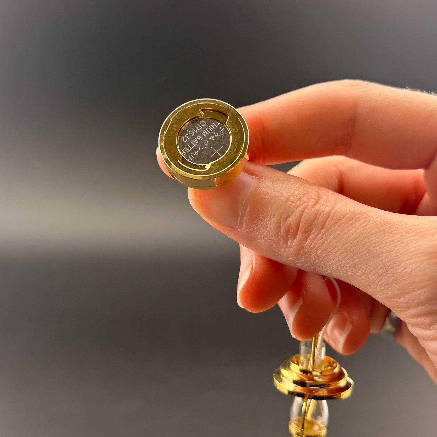 Miniature brass ceiling lamp Touchless operation with wand oil  clear hade LED  light 1:12 scale for dollhouse No-touch No-Switch