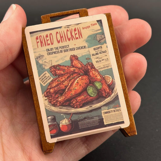Panneau sandwich miniature pour magasin, échelle 1:12, pour maison de poupée, affichage de rue, style années 1960