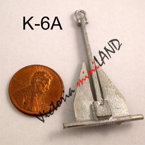 Anchor K6A 2"L unfinished DIY metal miniature for dollhouse - Do it yourself