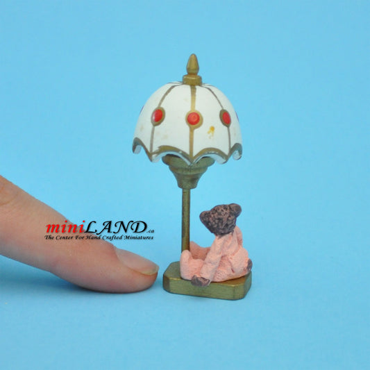 Lampe de table d'appoint miniature pour maison de poupée, échelle 1:12, ours non fonctionnel