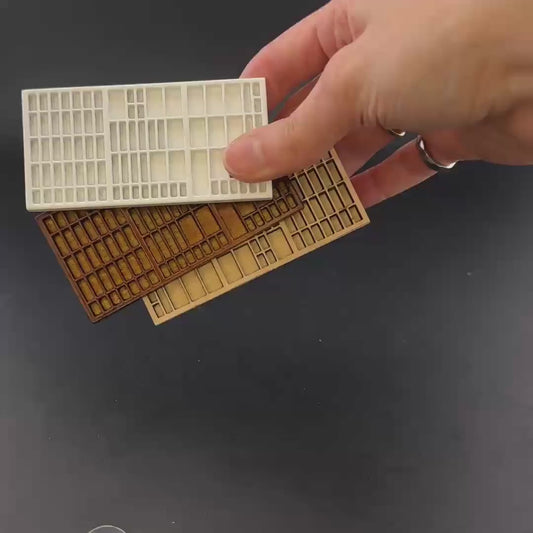 Miniature printer tray Shadowbox, Collection shelf for 1:12 scale dollhouse Trinket Organizer wood Top Quality