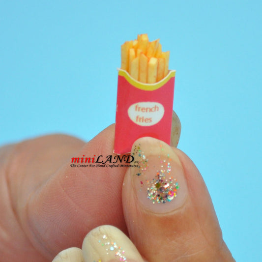 French fries for dollhouse miniature 1:12 scale Handmade