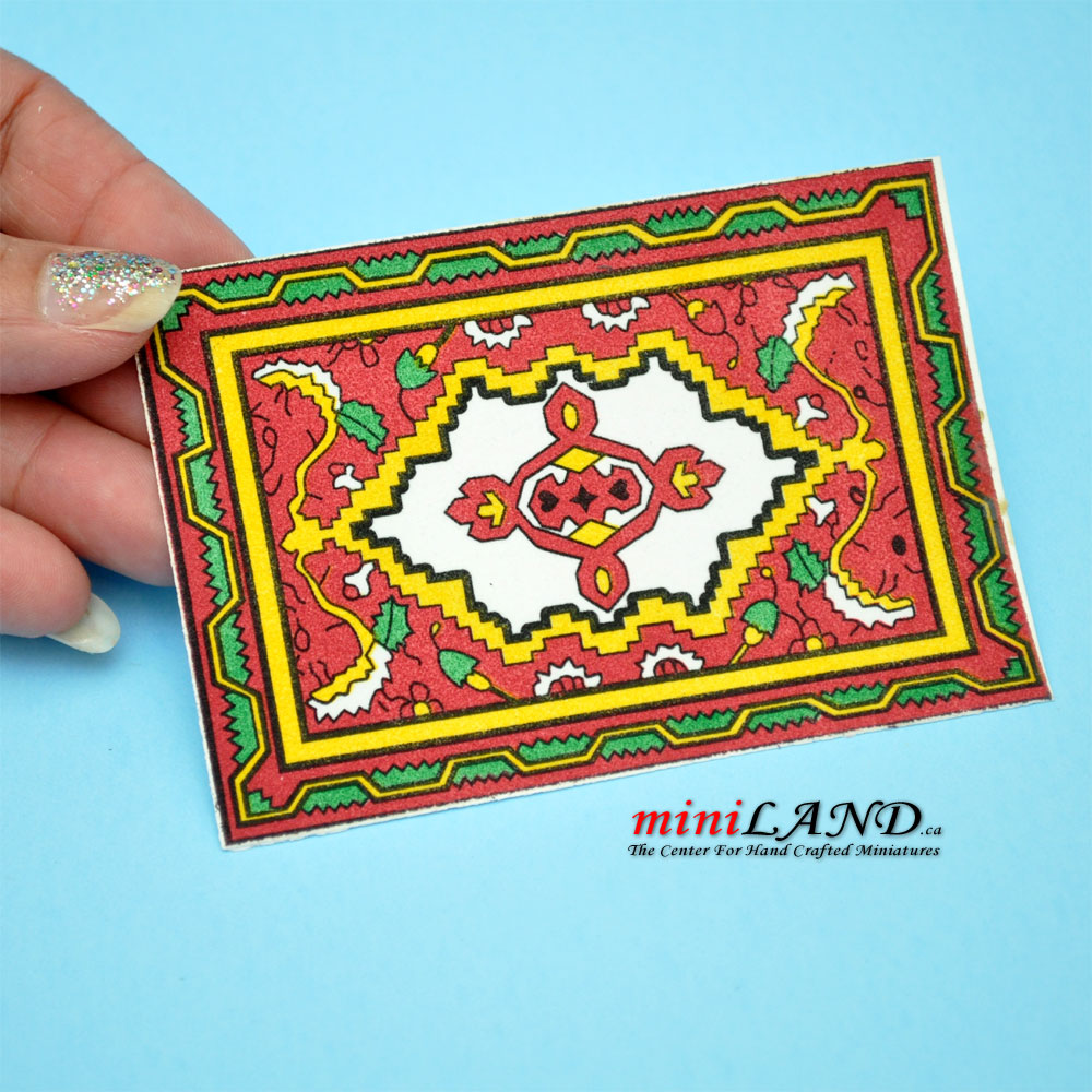 Colourful rug dollhouse miniature 1:12 scale