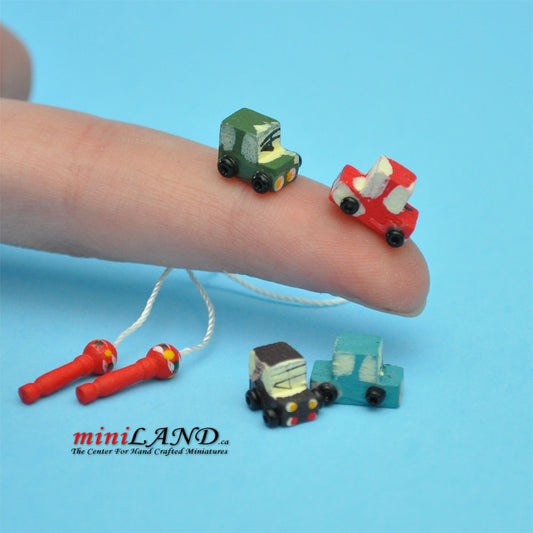 Toy Cars and Skipping Rope dollhouse miniature 1:12 scale