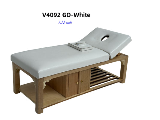 Miniature 1:12 Scale Massage/ Treatment Bed for Dollhouses White