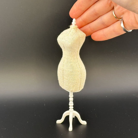 White Fine Quality Dress Form for 1:12 Scale dollhouse miniature wood Mannequin dresses clothes clothing sewing sew designer